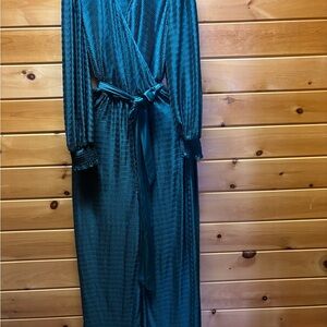 Flying Tomato Emerald Green Wrap Jumpsuit with Tie Waist